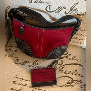 Vintage Coach SoHo Bag Hobo Small Purse and matching Wallet